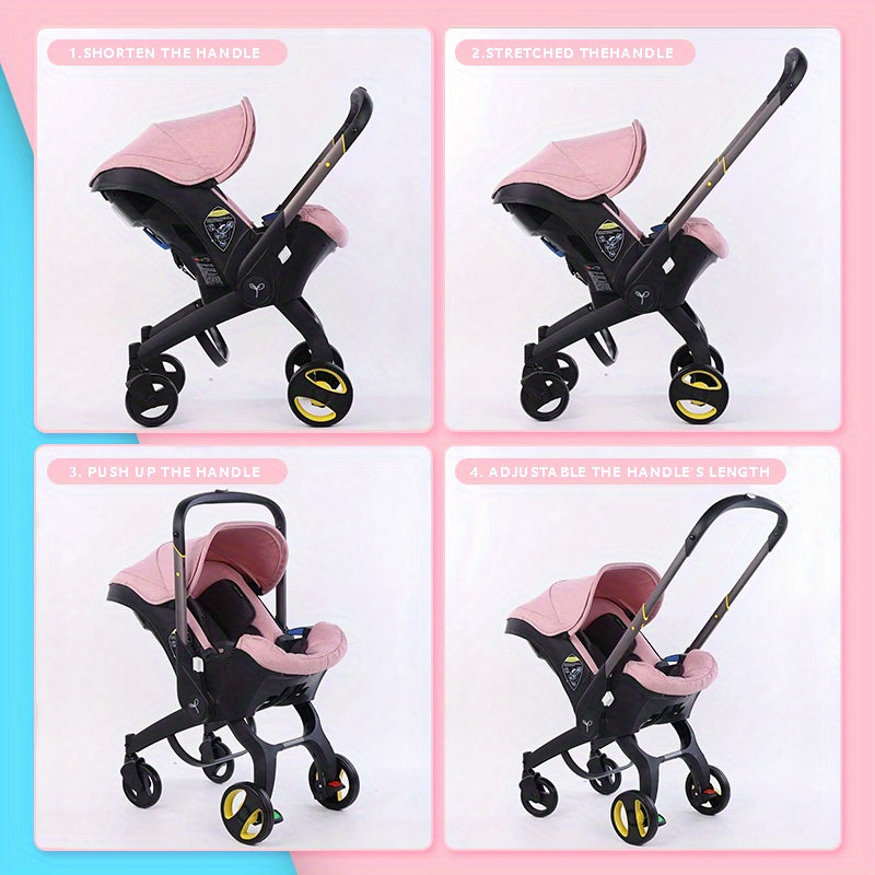 4 In 1Foldable Baby Stroller, A Good Helper For Mothers When Traveling, Shopping In Supermarkets, Baby Stroller Suitable For Christmas, Halloween, And Thanksgiving Gift