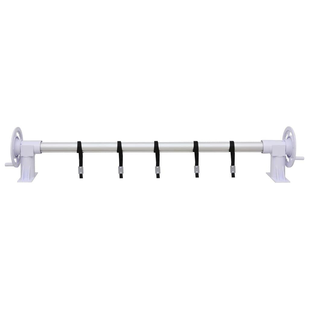pool cover roller with plastic base ejj