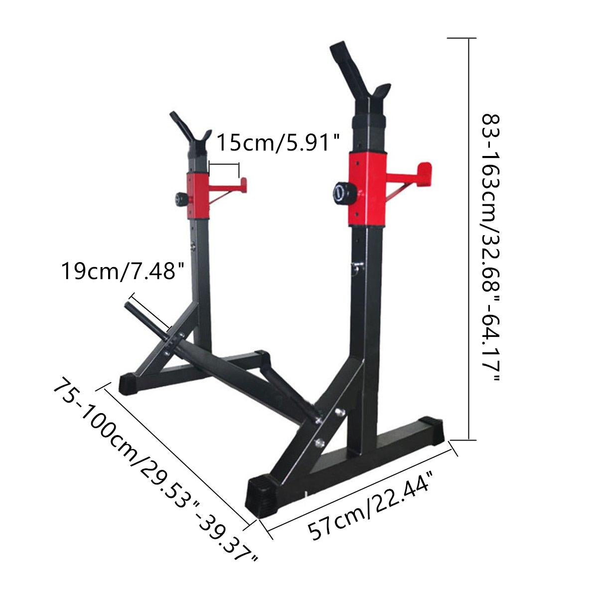 Squat Rack, Adjustable Height 32-64Inch Portable Dumbbell Racks Stand, Sturdy Steel Max Load 770 Lbs, Multi-Function Barbell Rack, Barbell Stand Weight Lifting Rack Gym