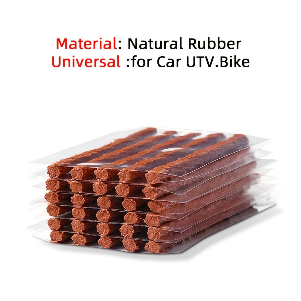 50PCS Tire Repair Strips: ly and Easily Fix Car and Motorcycle Tires!
