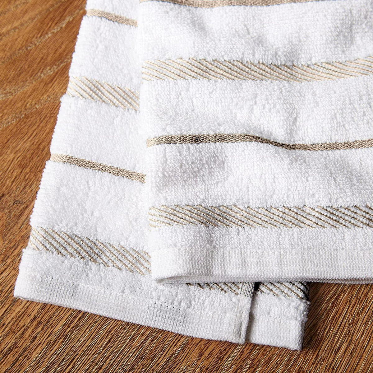 KitchenAid Albany Kitchen Towel Set, Set of 4, Milkshake 4 Count
