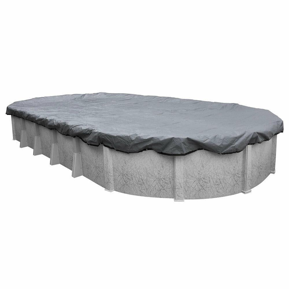 12' x 18' oval above ground swimming pool winter cover 20 year - dove gray