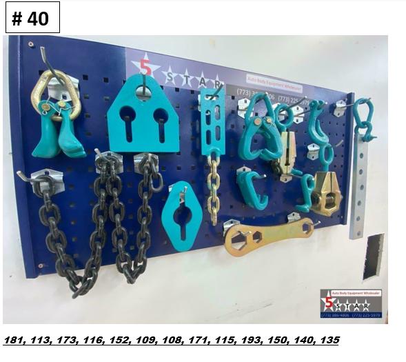 SET#40 - 13 PIECE SET HEAVY DUTY AUTO BODY FRAME MACHINE PULLING TOOLS CLAMPS