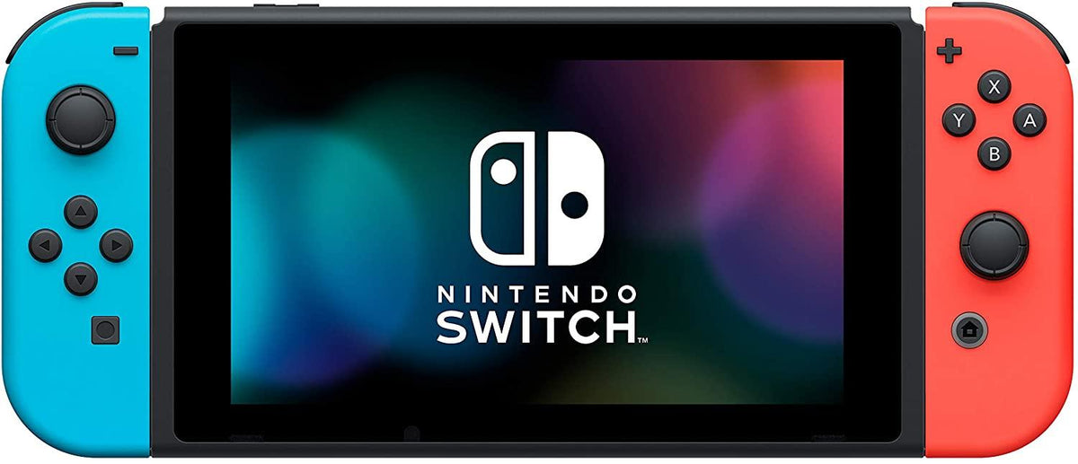 Nintendo Switch with Neon Blue and Neon Red Joy‐Con