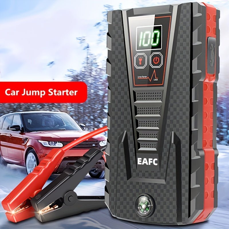Car Jump Starter: Emergency Power Bank Booster With LED Automotive Starting Device