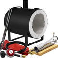 YICHANG Propane Forge TF9000 Portable Gas Forge Single Burner Knife Making Blacksmith Kit for Farrier Sword