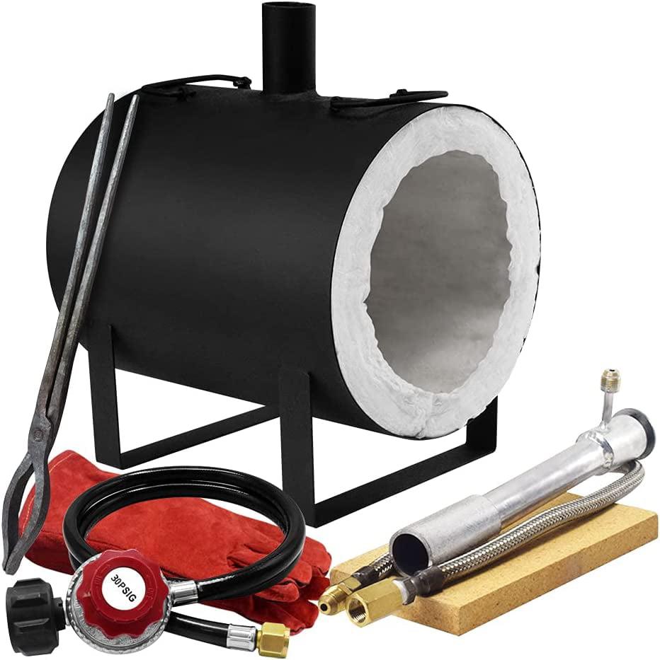 YICHANG Propane Forge TF9000 Portable Gas Forge Single Burner Knife Making Blacksmith Kit for Farrier Sword