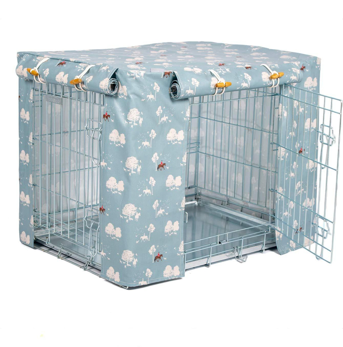 Lords &amp; Labradors Country Park Oilcloth Dog Crate Cover to fit Midwest iCrate and Similar Sized Dog Cages