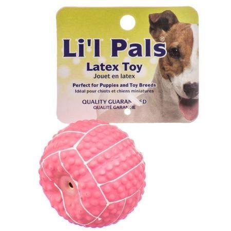 Lil Pals Latex Mini Volleyball for Dogs - Pink - 2 Diameter (60 Pack)