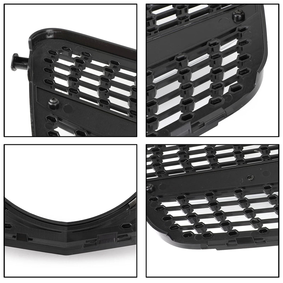 2008-2014 Benz W204 C200 C300 Diamond Black Chrome Front Grille Grill Generic