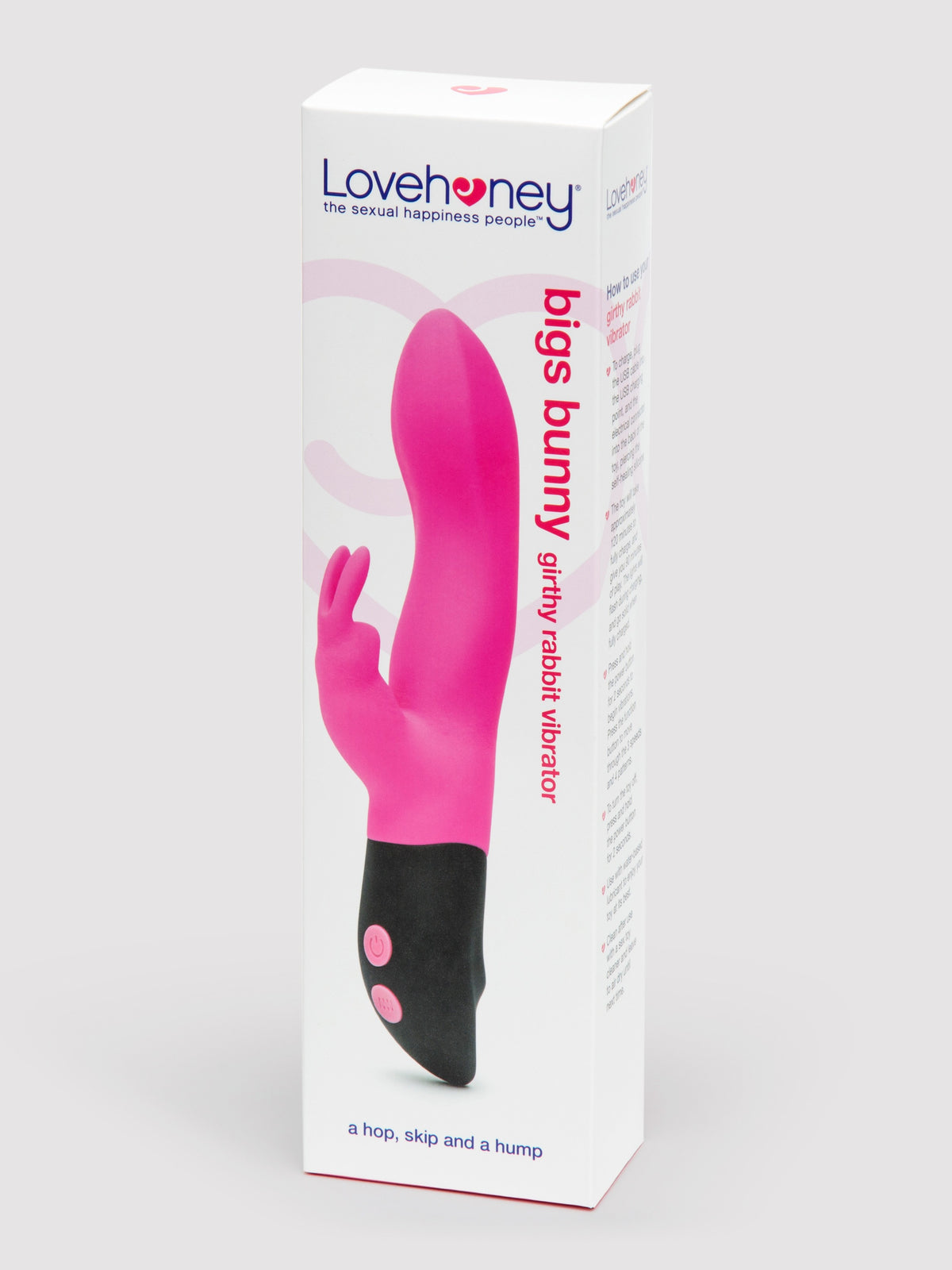 Lovehoney Bigs Bunny Girthy Rechargeable Rabbit Vibrator, Pink | Pink