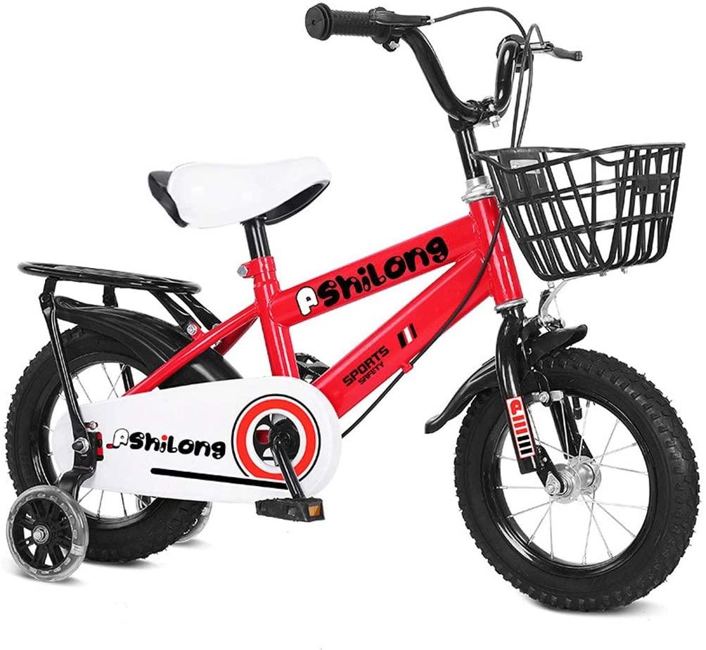 JLFSDB Kids Bike BMX Bike for Kids Boys Girls Bicycle Girl’s Boy’s Kids Children Bike Bicycle with Training Wheels Hand Brakes 3 Colours, 12”14”16”18”for Unisex Toddler A2-8 Year Old