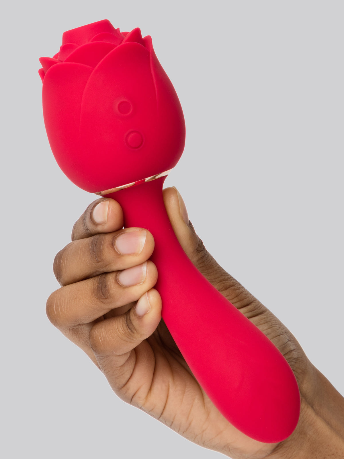 Lovehoney Floral Fantasy Rose Clitoral Suction Stimulator with G-Spot Vibrator, Red