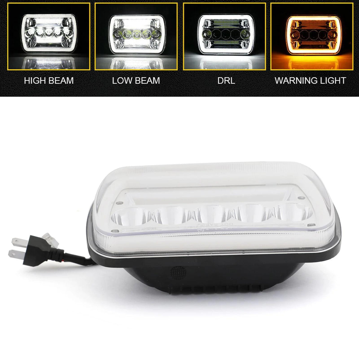 Pair 7x6"LED Headlight Hi/Lo Beam DRL For Chevy Express Cargo Van 1500 2500 3500 Generic