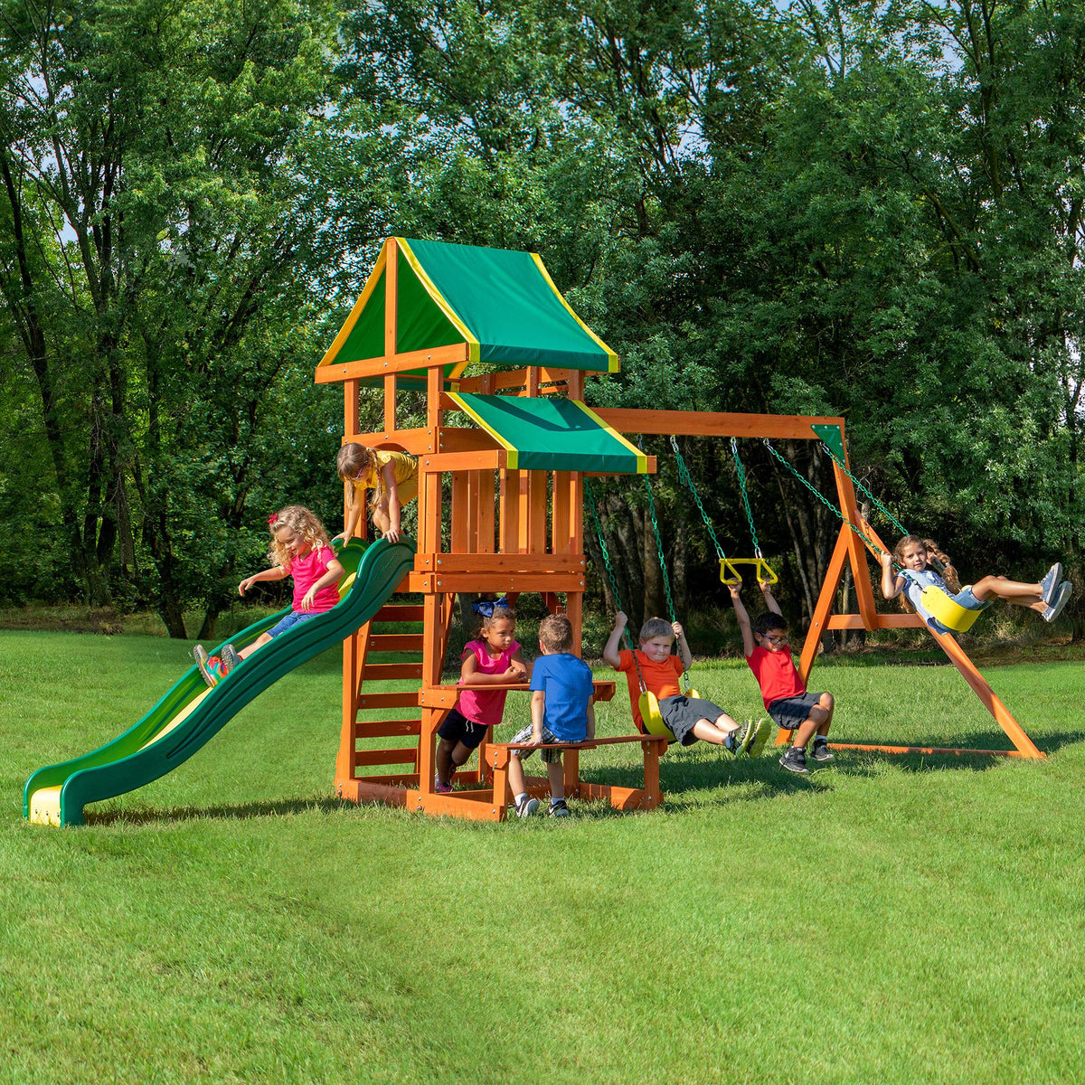 Backyard Discovery Tucson Cedar Wooden Swing Set