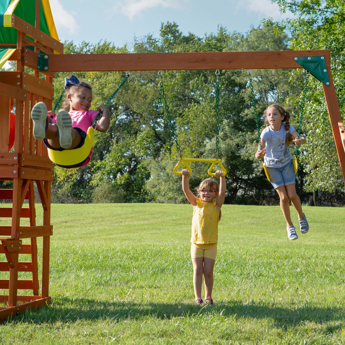 Backyard Discovery Tucson Cedar Wooden Swing Set