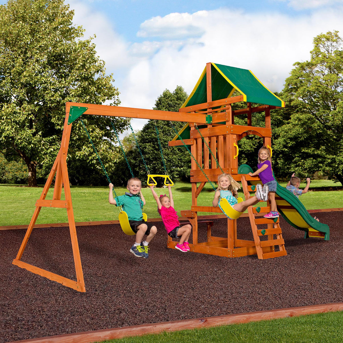Backyard Discovery Tucson Cedar Wooden Swing Set