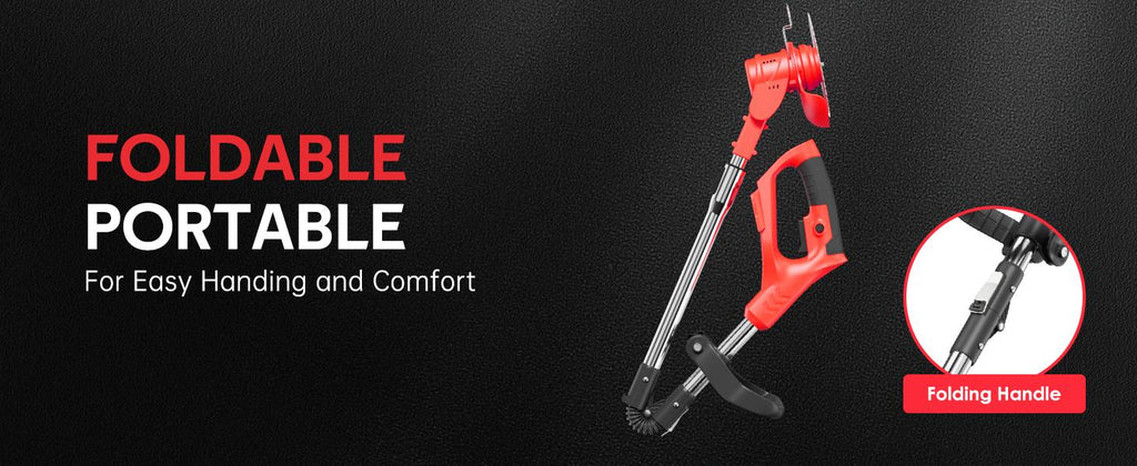 21V Cordless Weed Wacker, Lightweight 3-in-1 Grass Trimmer/Brush Cutter/Edger, 2.0Ah Battery Powered Weed Eater, Foldable Stringless Lawn Edger, Adjustable Height Electric Mower for Garden