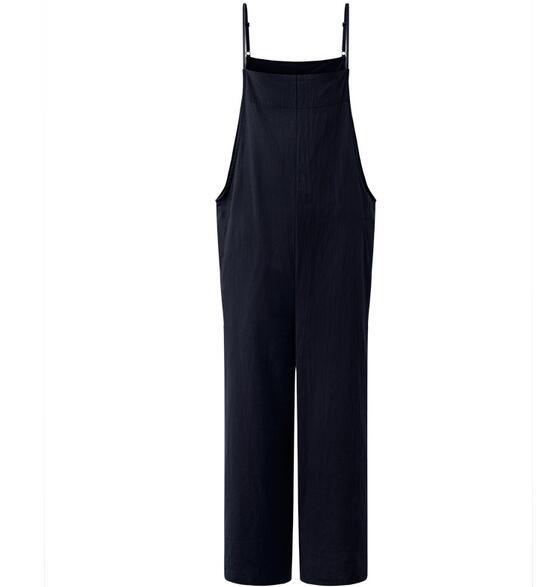 2021 Women Solid Brief Cotton Dungaree Overalls