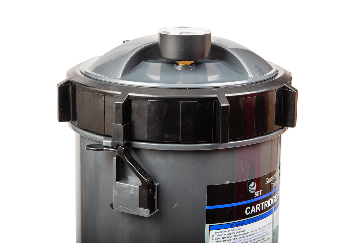 cartridge filter system with pressure gauge for swimming pools 120sf