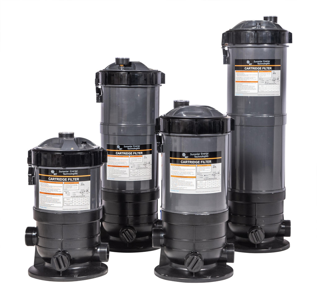 cartridge filter system with pressure gauge for swimming pools 90sf