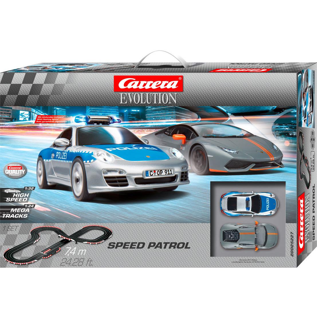 Carrera Speed Patrol  Car Set with Lamborghini Huracan LP 610-4 Avio Car and Porsche 911 Polizei Car