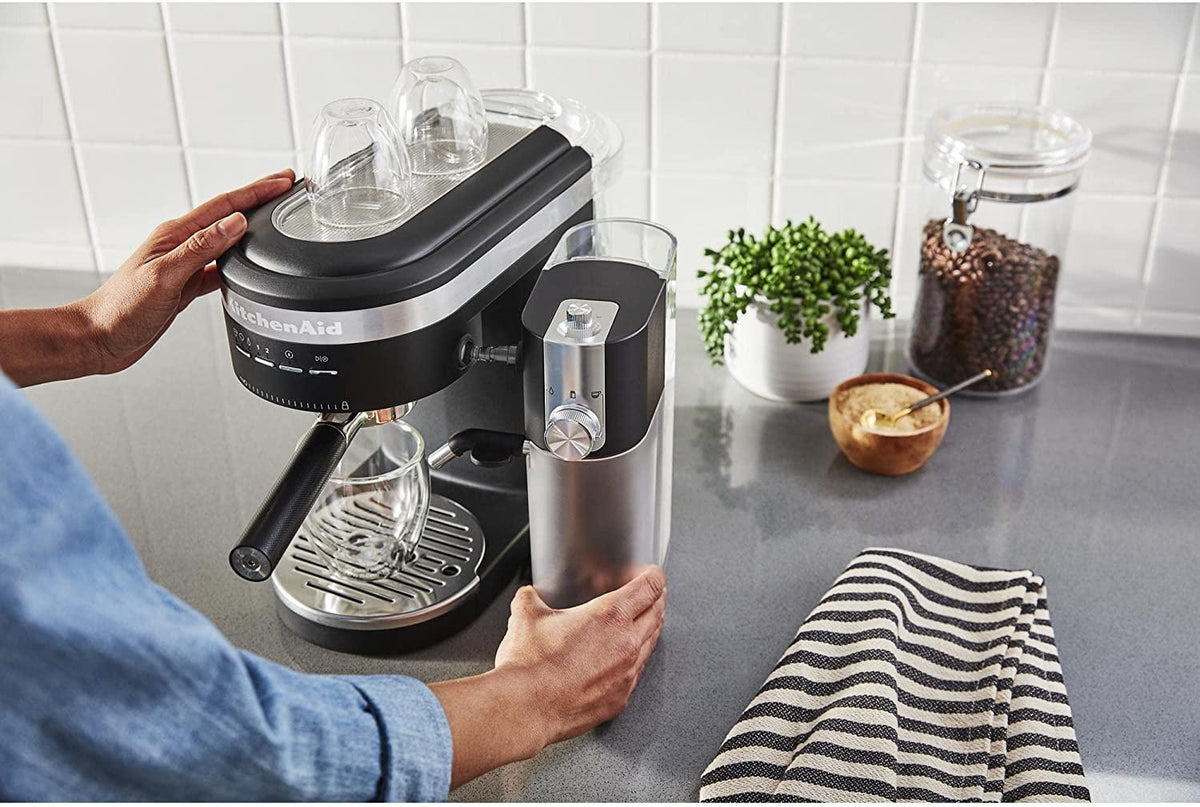 KitchenAid Semi-Automatic Espresso Machine and Automatic Milk Frother Attachment - KES6404