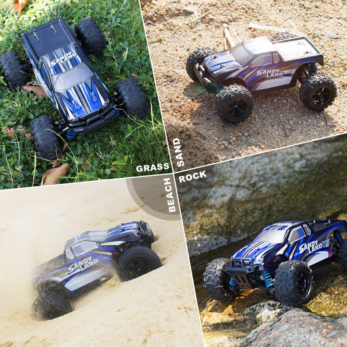 IMDEN Remote Control Car, Terrain RC Cars, Electric Remote Control Off Road Monster Truck, 1:18 Scale 2.4Ghz Radio 4WD Fast 30 M