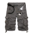 Lukmall Men 2021 Military Summer Army Green Cotton Men Loose Pocket Cargo Shorts