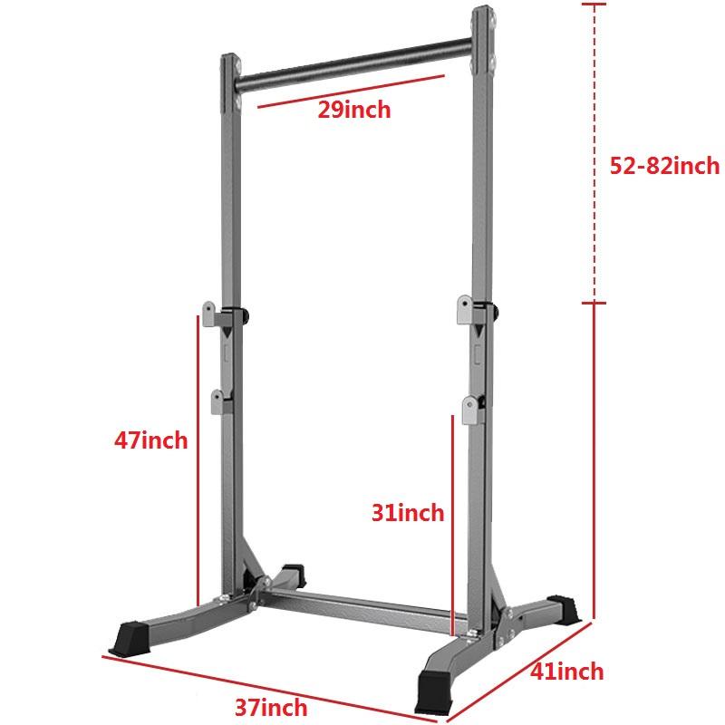Multi-Function Barbell Rack Dip Stand Height Adjustable Barbell Stand Weight Lifting Rack Gym Family Fitness Squat Rack Weight Lifting Bench Press Dipping Station, Barbell and Bench Not Inclueded