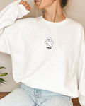 halloween graphic letter print long sleeve sweatshirt