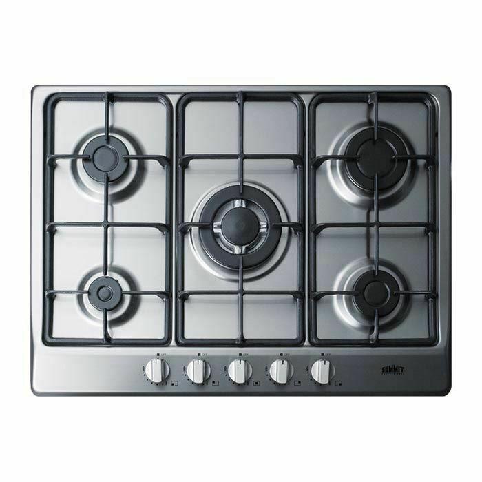 Summit GC527SSTK30 5 Sealed Burners Gas Cooktop in Stainless Steel