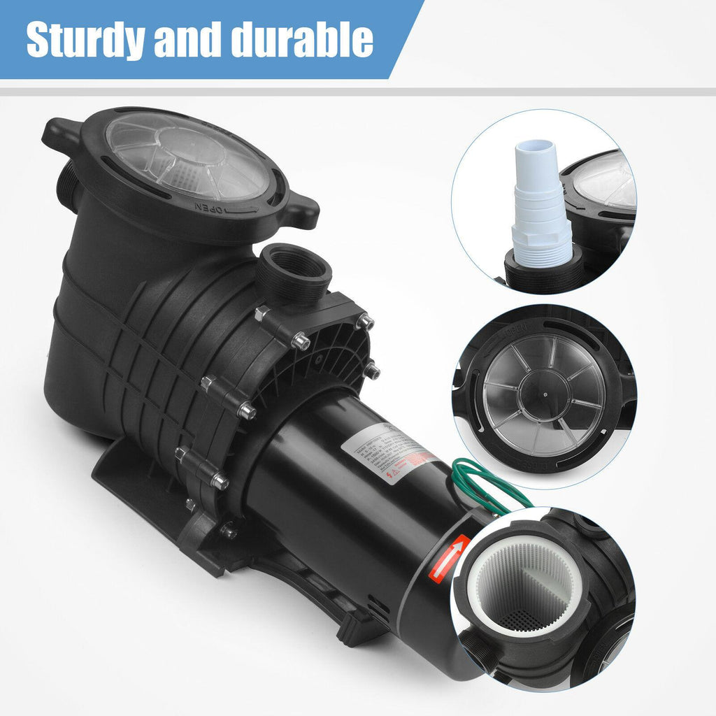 1.5/2.0hp swimming pool pump motor w/ strainer generic for outdoor replacement