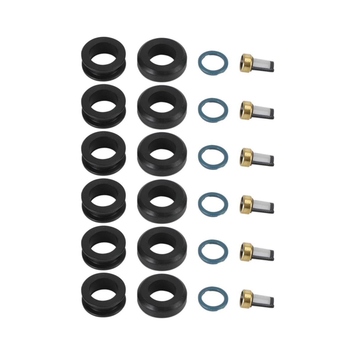 Dodge Stealth 1991-1996 6PCS Fuel Injectors Seal O-Ring Kit 18-10066 INP-014 MD164888 Generic