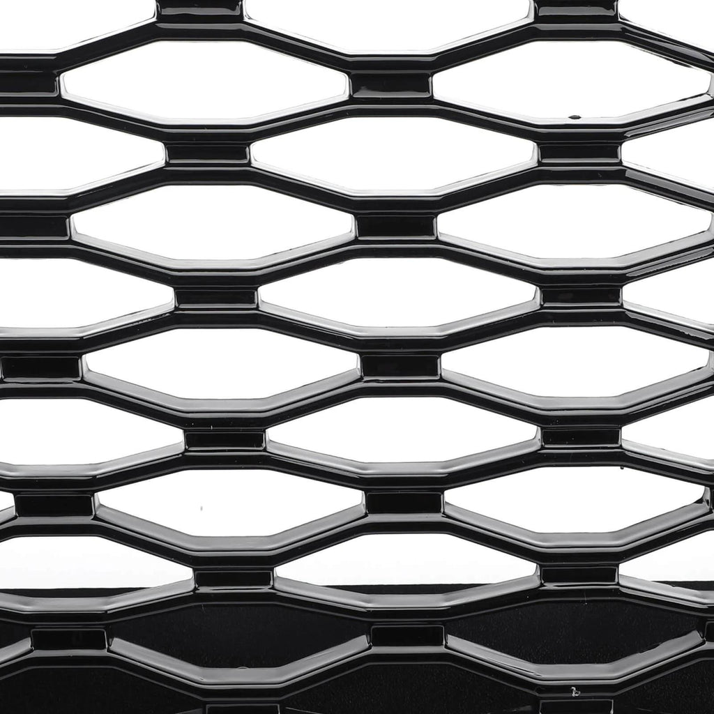 Front Bumper Grille Honeycomb Trim Gloss Black Grille For 2017-2023 Fusion Generic