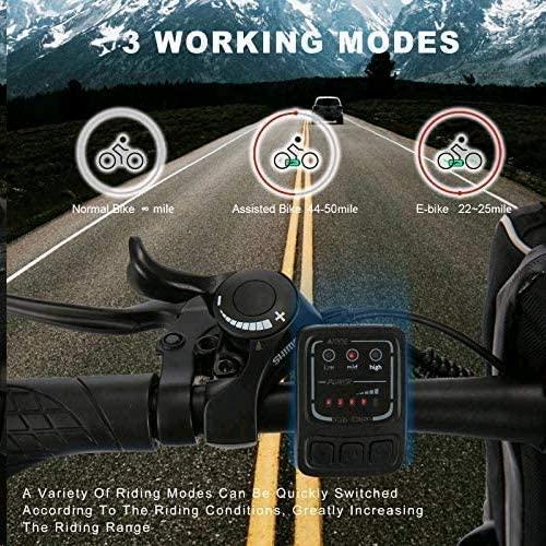 VIVI Folding Electric Bike, Electric Mountain Bike 350W Ebike 26'' Electric Bike for Adults with Removable 8Ah Battery, Professional 21 Speed Gears, Full Suspension