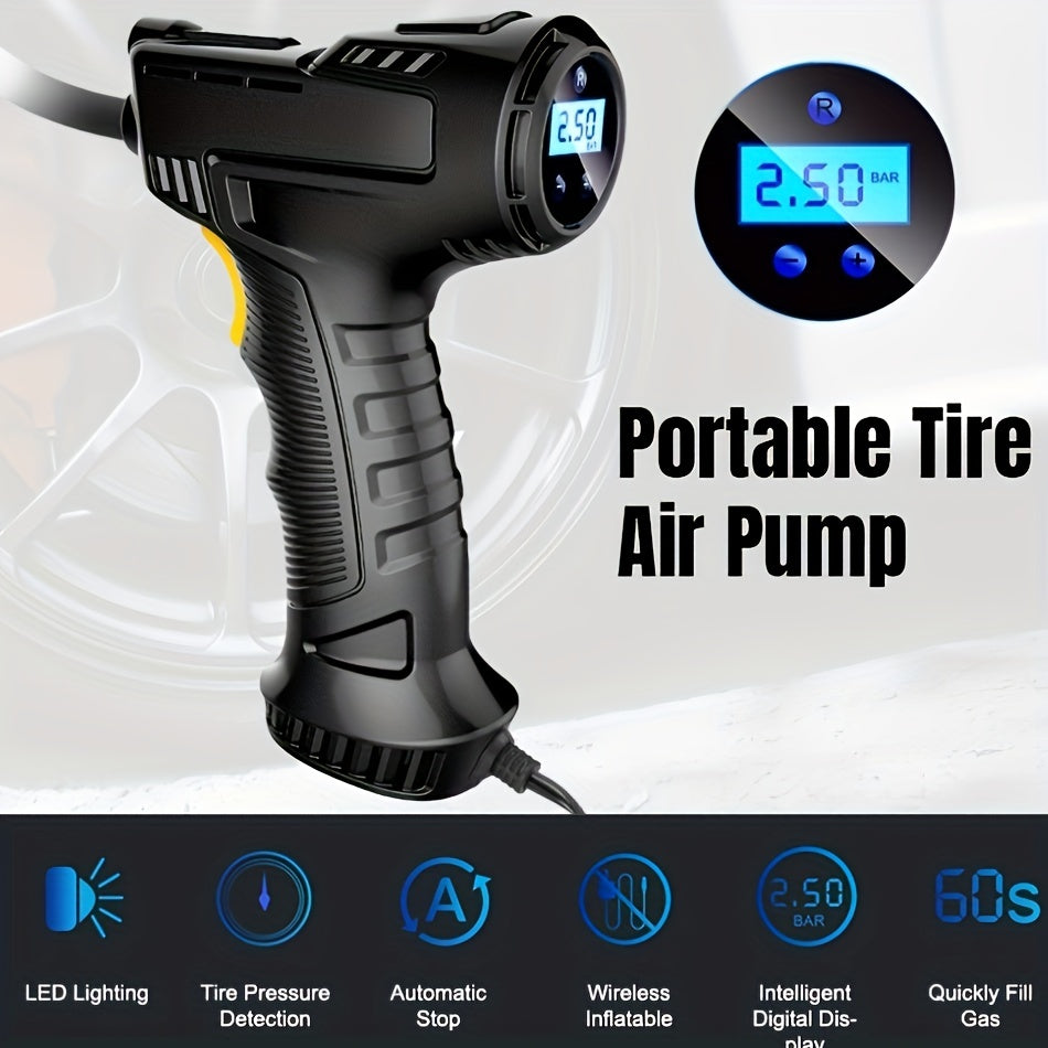 120W Air Compressor Inflatable Pump Portable Air Pump Car Tire Inflator Digital For Car Bicycle Balls