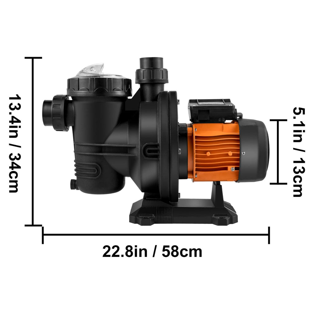 vevor pool pump in ground 72vdc swimming pool pump 92gpm solar water pump with mppt controller in ground swimming pool pump with strainer basket brushless motor suitable for salt water water park