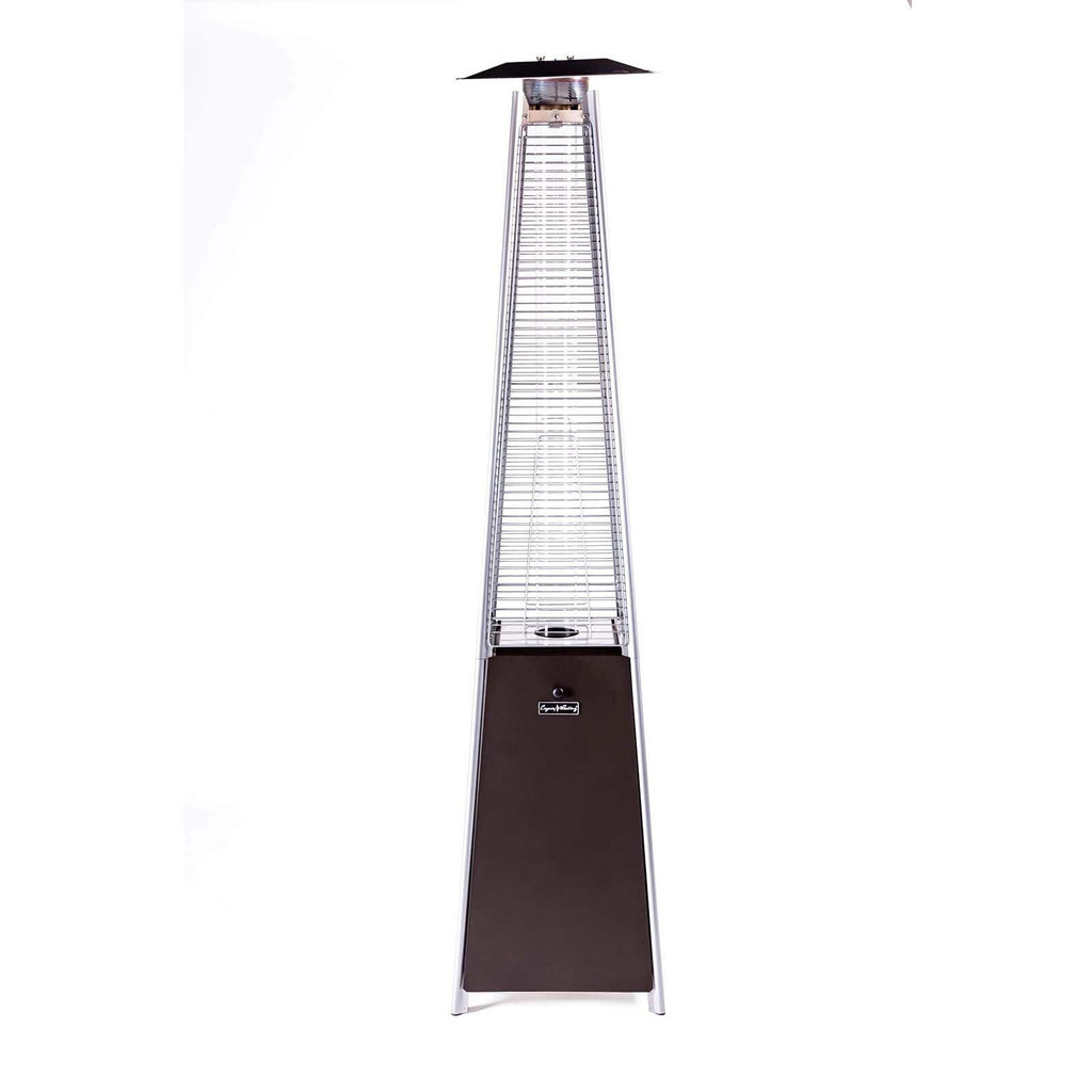 WEIKABU Modern Bronze Quartz Glass Tube Patio Heater-Mocha, 21''Lx 21''Wx 88''H
