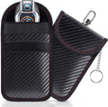 Lanpard Faraday Bag for Key Fob(2 Pack), Faraday Cage Protector, Car RFID Signal Blocking Key Fob Protector, Double-Layers of Shielding Carbon Fiber Material Anti-Theft Faraday Pouch