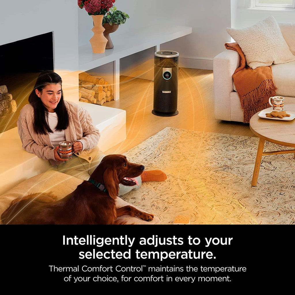 Shark HC452 3-in-1 Air Purifier, Heater &amp; Fan with NanoSeal HEPA, Cleansense IQ, Antimicrobial &amp; Odor Lock, for 500 Sq. Ft, Captures 99.98% of Particles, Dust, Allergens &amp; Smoke, 0.1–0.2 Microns, Grey