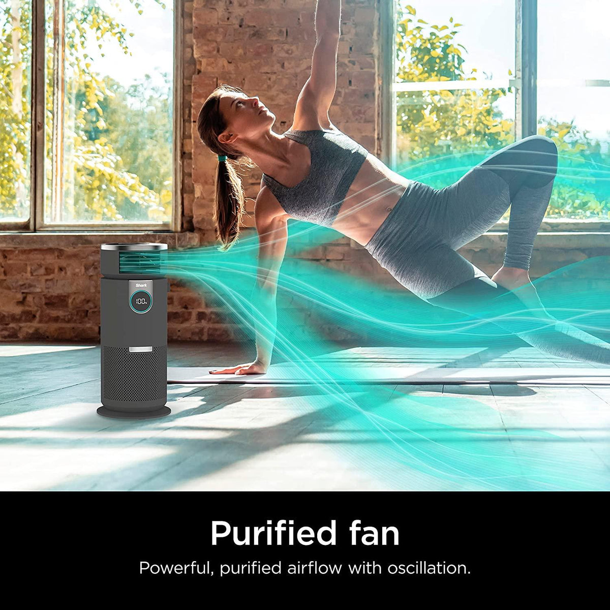 Shark HC452 3-in-1 Air Purifier, Heater &amp; Fan with NanoSeal HEPA, Cleansense IQ, Antimicrobial &amp; Odor Lock, for 500 Sq. Ft, Captures 99.98% of Particles, Dust, Allergens &amp; Smoke, 0.1–0.2 Microns, Grey