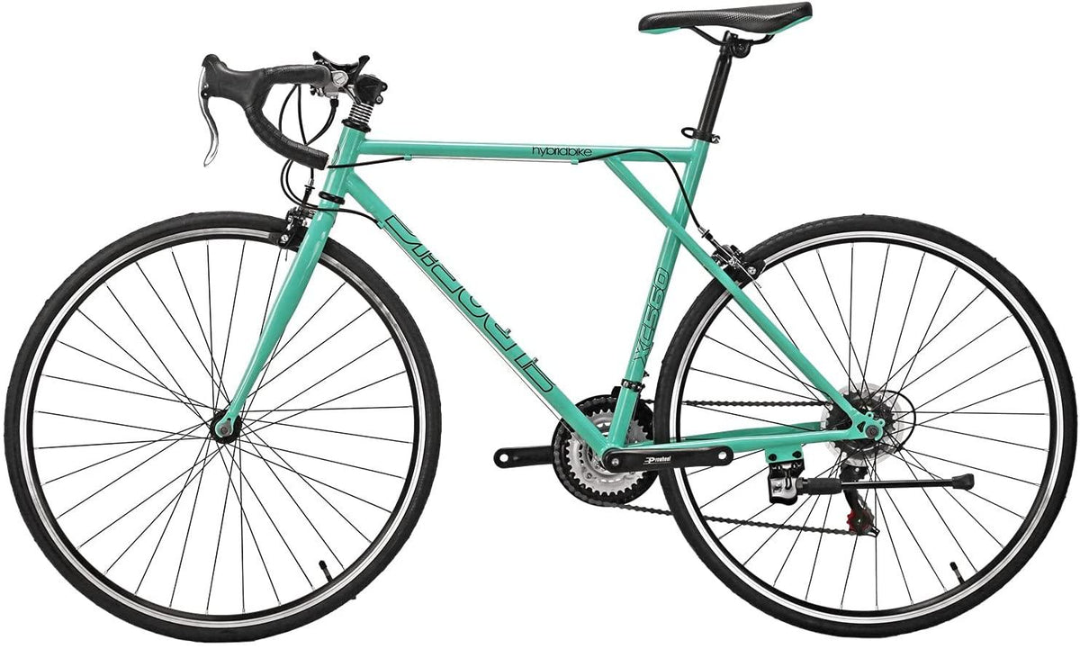 Eurobike OBK XC560 Road Bike 700C Wheels 56cm Frame for Men 21 Speed City Commuter Bicycle Complete Racing Bikes (Green)
