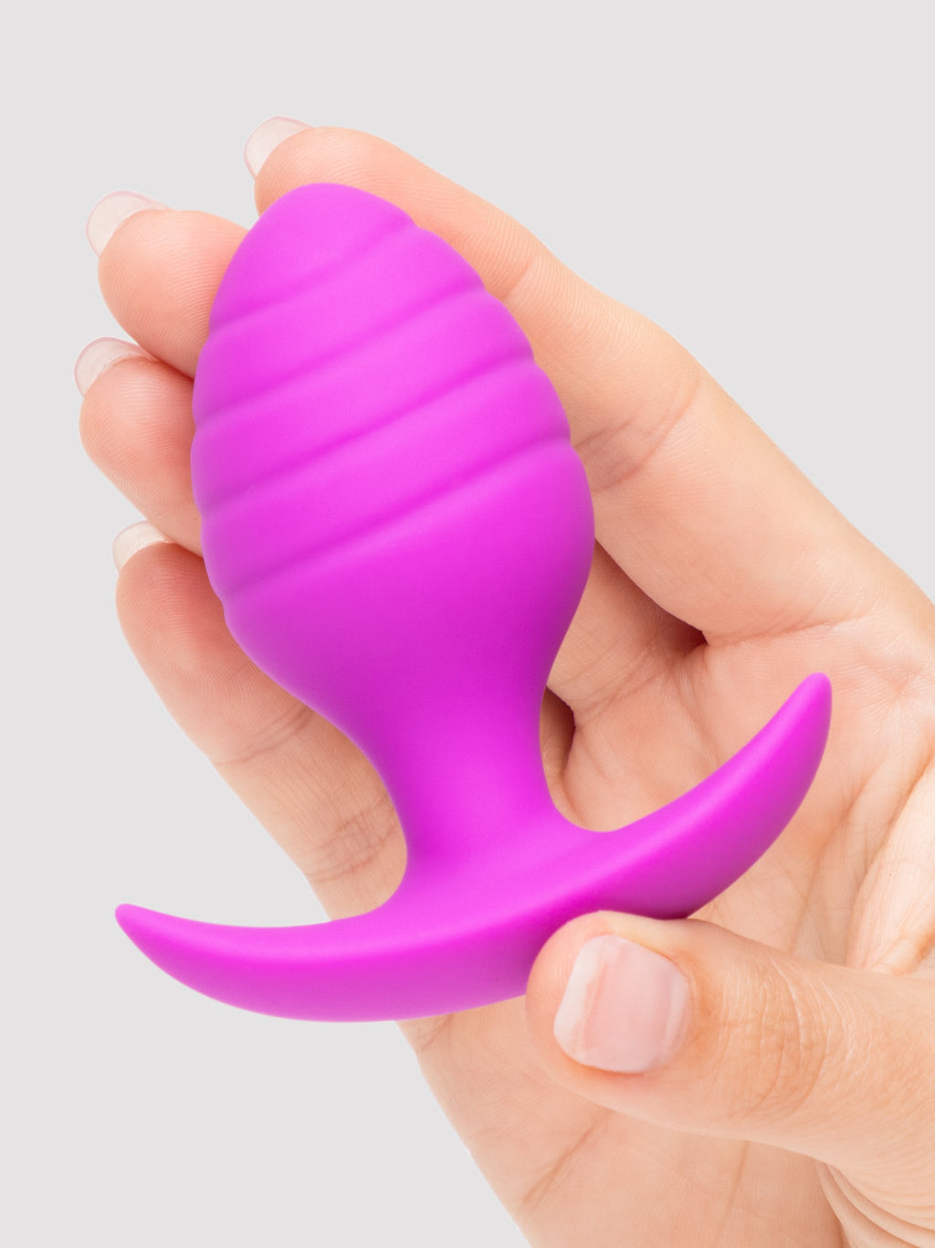 Lovehoney Booty Bliss Bulbous Silicone Textured Butt Plug, Purple