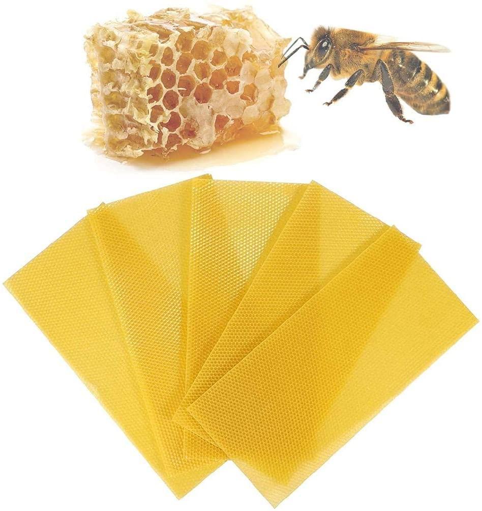 chuiouy bee keeping tools natural beeswax sheets beekeepers supply beekeeping accessory beehive foundation for candle making bee hives and supplies starter for beginners 30 pieces