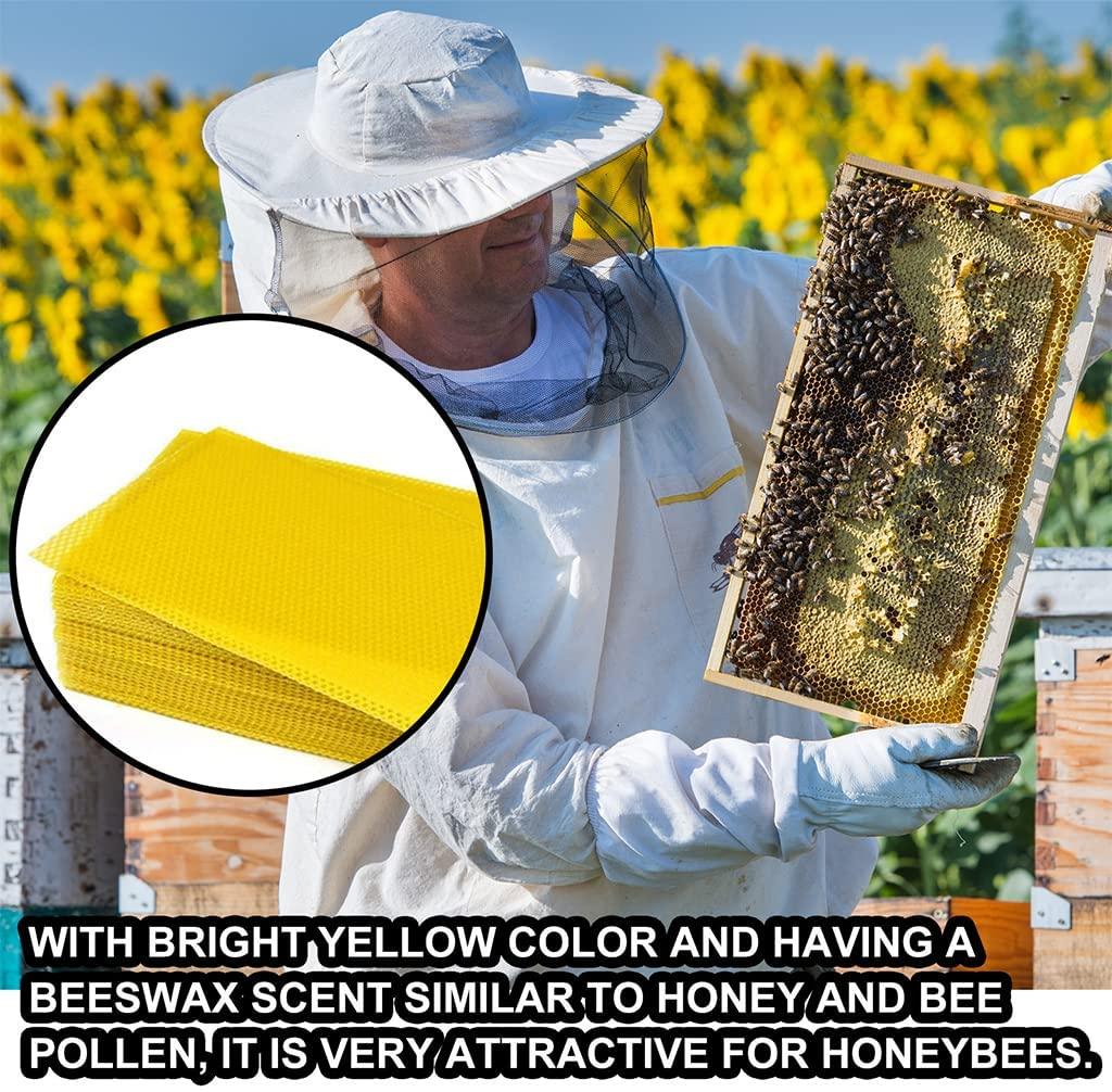 yoonwi bee keeping tools natural beeswax sheets beekeepers supply beekeeping accessory beehive foundation for candle making beehive foundation sheets