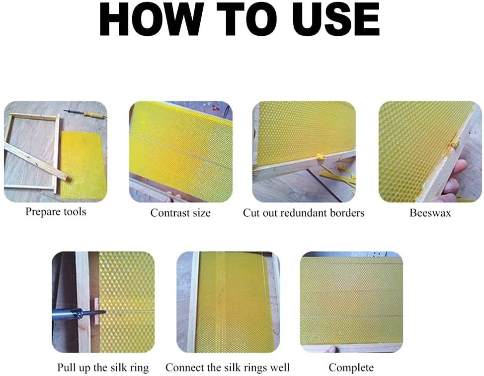 chuiouy bee keeping tools natural beeswax sheets beekeepers supply beekeeping accessory beehive foundation for candle making bee hives and supplies starter for beginners 30 pieces