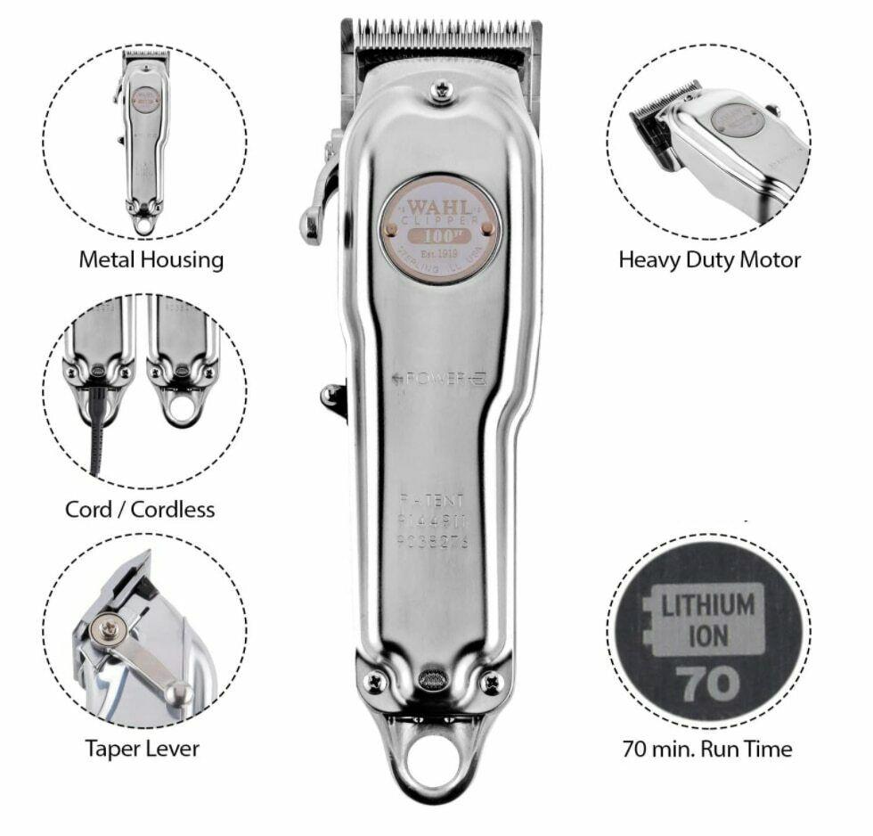 Wahl 100 Year Anniversary Limited Edition 1919 Clipper Cordless Set Silver DHL