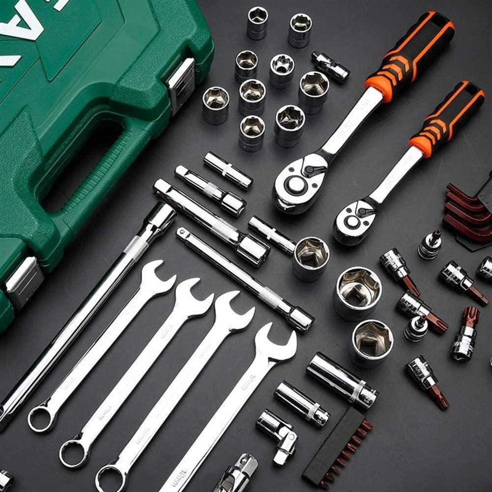 Relaxed 46Pcs Professional Spanner Socket Set 1/4inch Screwdriver Ratchet Wrench Set Kit Car Repair Tools Combination Hand Tool Set Universal Hand Tools Drill Decorative