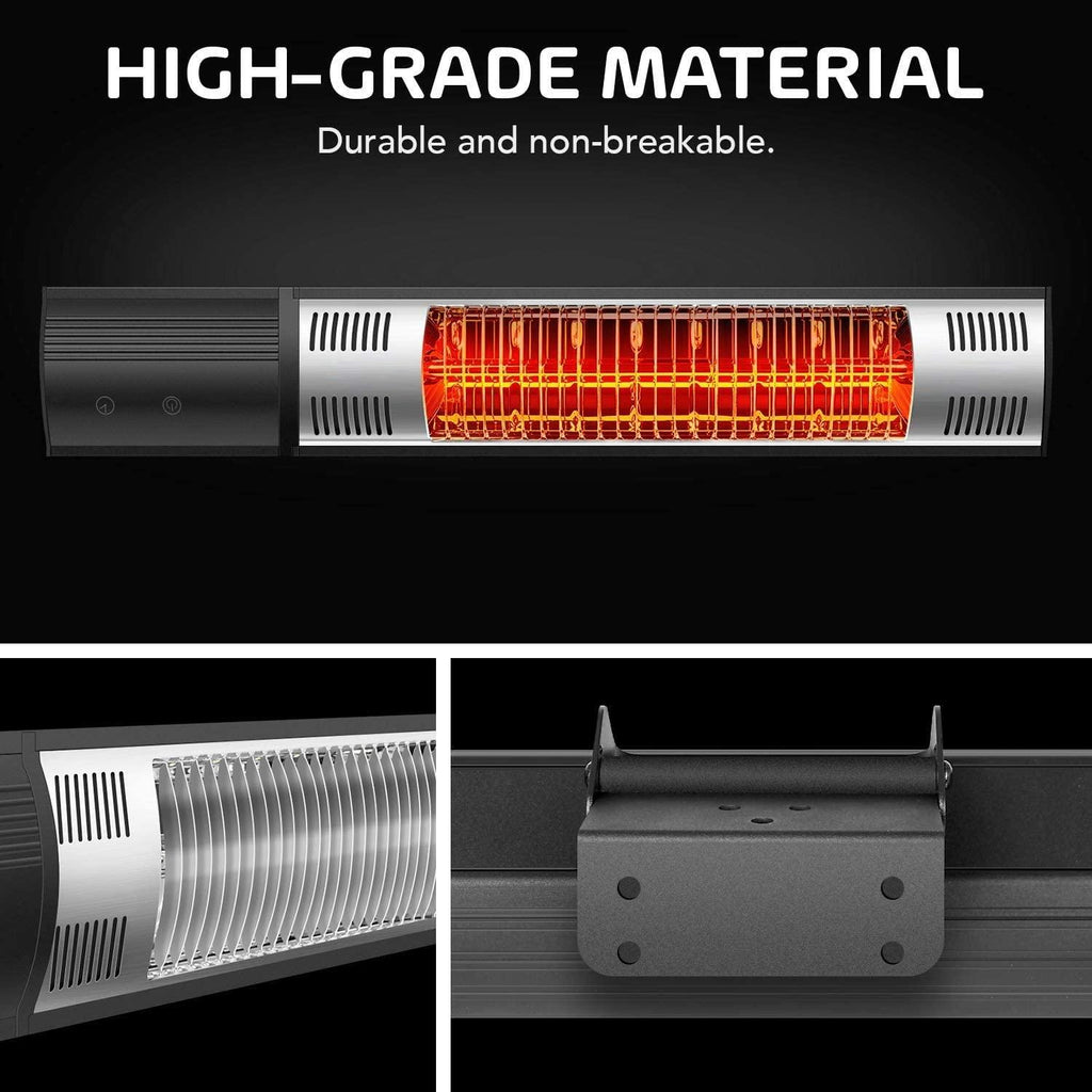 SESSLIFE 1500W Electric Heater for Indoor Outdoor Use, Patio Infrared Heater with Remote, Heat Setting &amp; Overheating Protection, TE1982